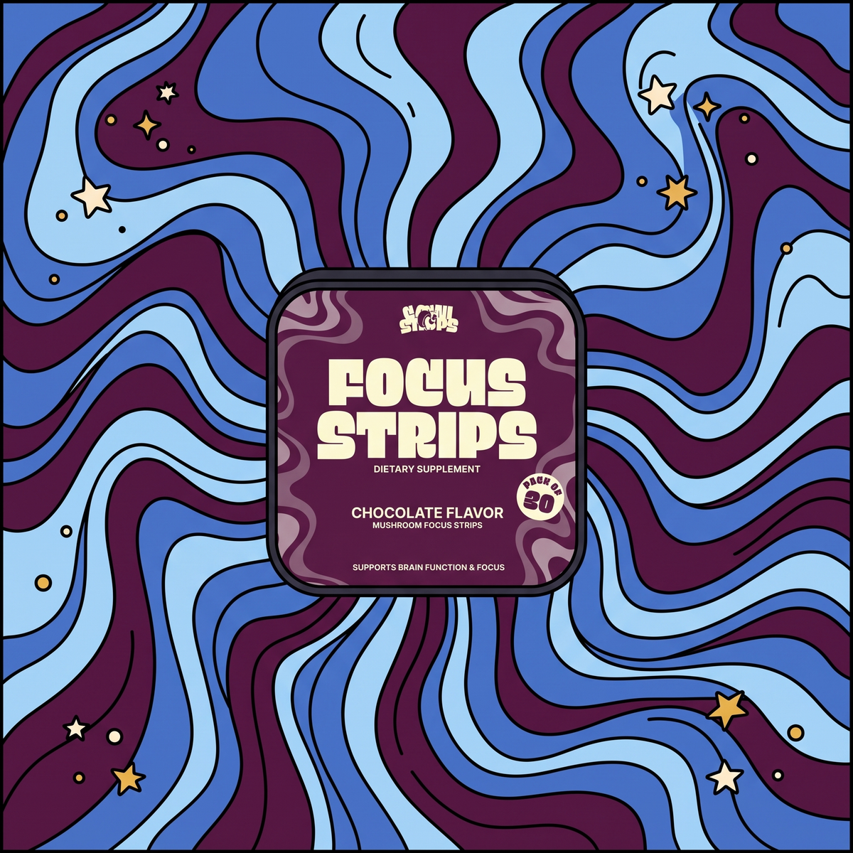 CogniStrips Focus Strips tin